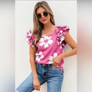 ALL OUT PINK OUT FLORAL TOP