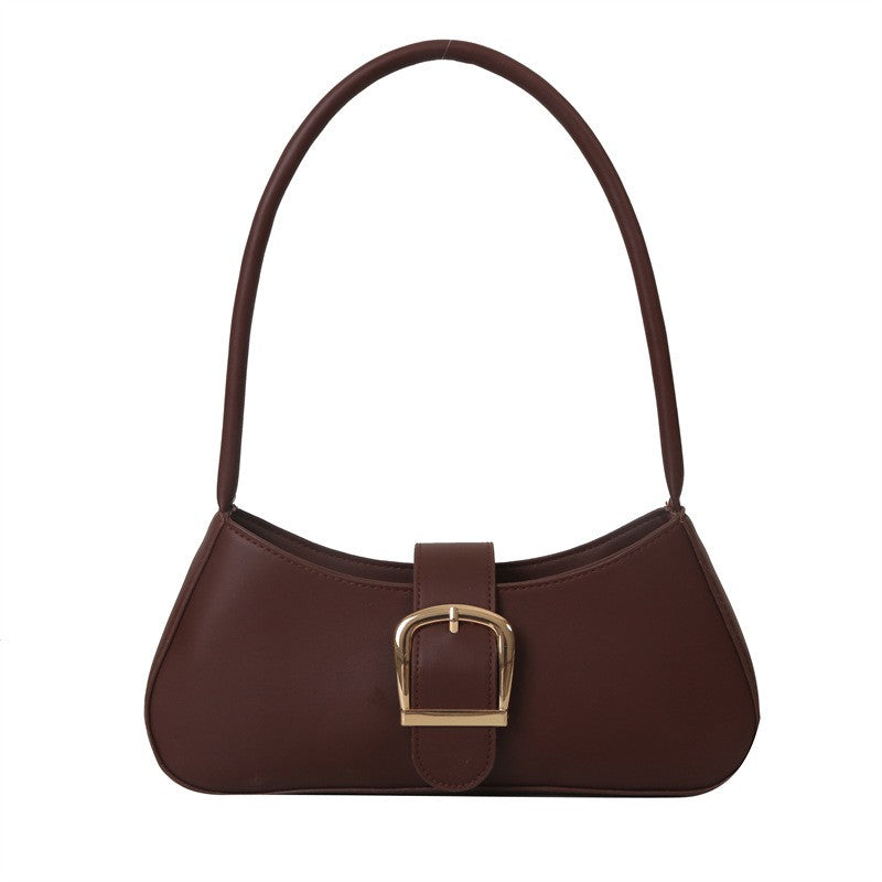 SHOULDER BAG WITH GOLD BUCKLE