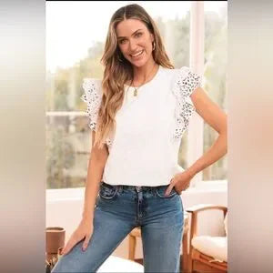 FLORAL SLEEVE RUFFLE TOP