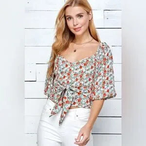 THE MARIBELLE TIE FRONT TOP