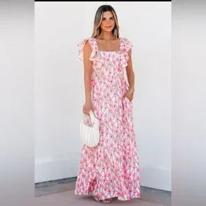 PINK OUT FLORAL DRESS