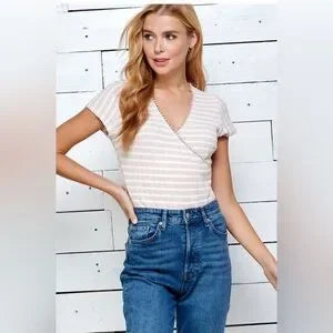 SOFT PINK STRIPE BODYSUIT
