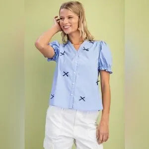 PIN STRIPE WITH CUTE BOWS