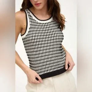 STRIPE CASUAL KNIT TANK TOP